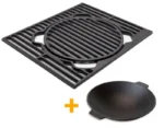 X-Rost System für Gasgrills - inkl. Wok Einsatz